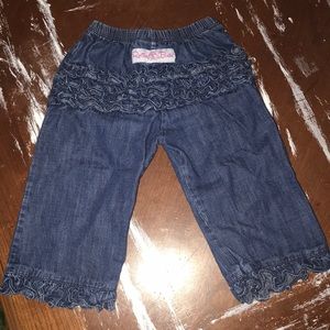 Girls Ruffle Butts dark jeans 18-24 months